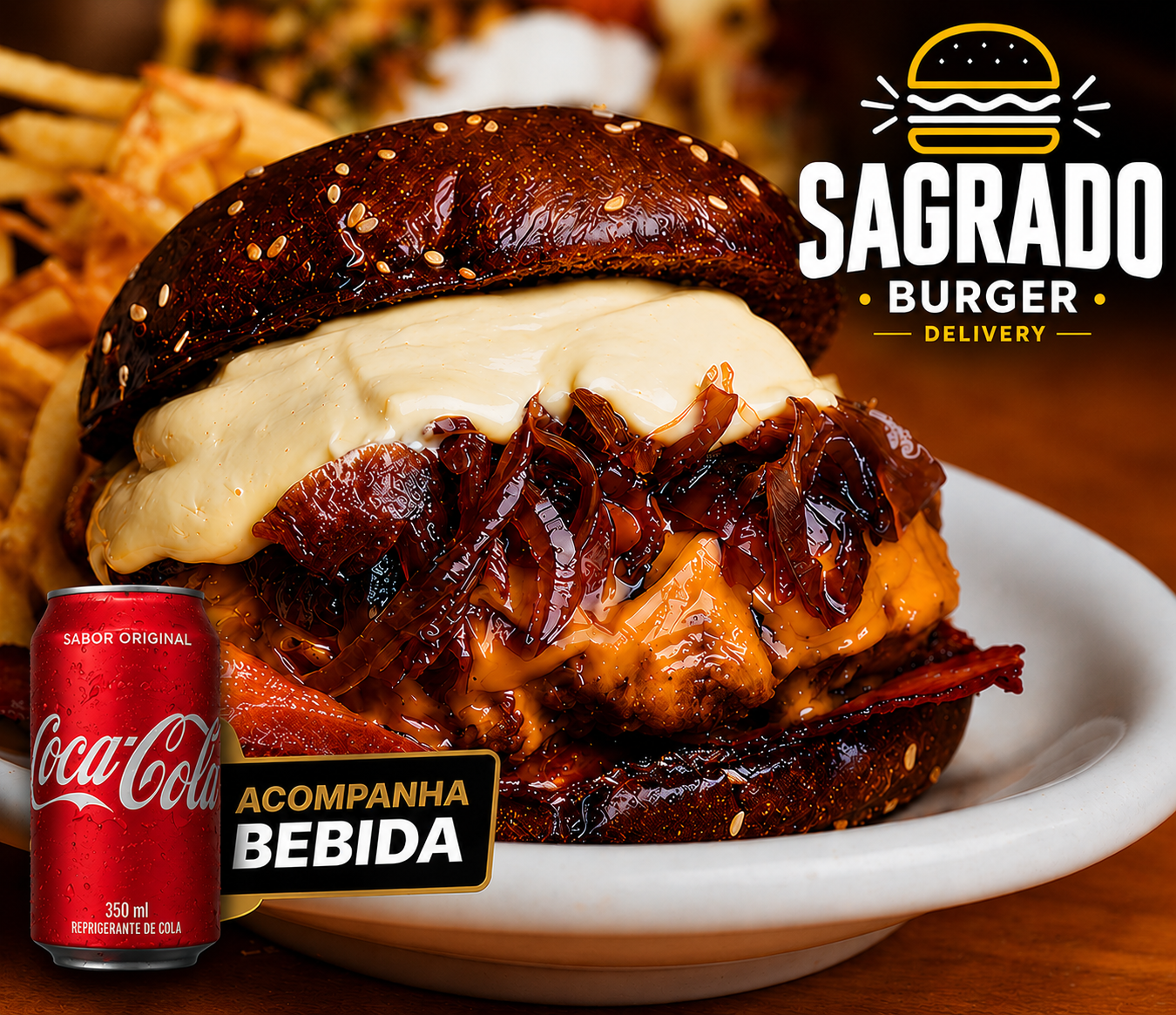 Combo Classic Cheddar + Coca + Fritas