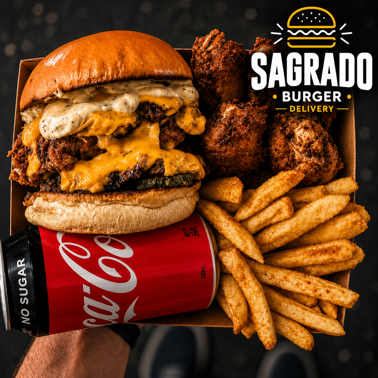 COMBO Solteiro - Classic Chicken Cheese + Coca + Fritas + Frango Frito